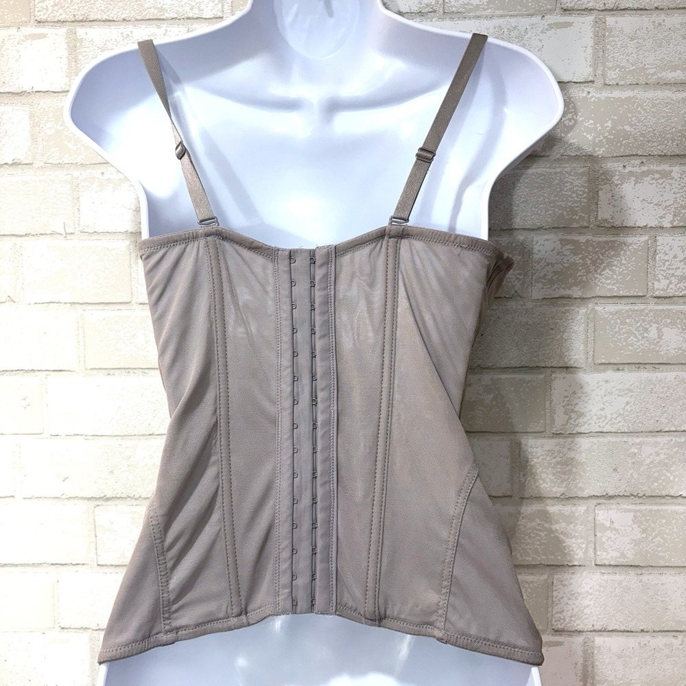 Lace Corset Bustier Top 36B Festival Grunge Y2K Indie Goth Mesh Bow‎ Coquette - Picture 3 of 13